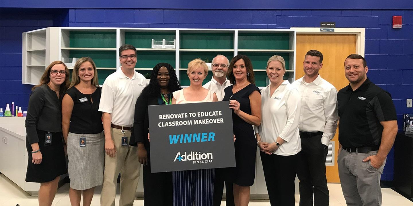 Addition Financial reveals renovated classroom for the Treadway Elementary winner
