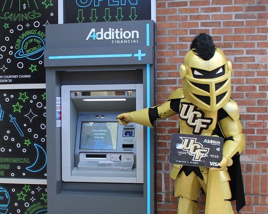 Knightro at the ATM